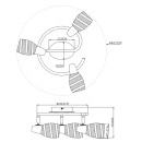 Globo 54985-3 přisazené stropní svítidlo Roy 3x40W | E14 - satinované sklo, chrom