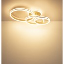 Globo 67260-72SA LED přisazené stropní svítidlo RUBIO | 72W integrovaný LED zdroj | 3720lm | 3000K | béžová