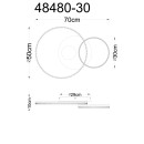 Globo 48480-30 LED přisazené stropní svítidlo SANFORD  | 30W integrovaný LED zdroj | 2248lm | 3000K | béžová