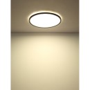 Globo 41562-24B LED stropní svítidlo Sapana 1x18W | 2300lm | 3000K | IP44 - switchdimmer, paměťová funkce, černá, opál