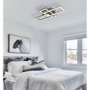 Globo 67328-24OC LED přisazené stropní svítidlo SAPENA | 24W integrovaný LED zdroj | 1800lm | 4000K | černá
