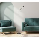 Globo 58504SS LED stojací lampa SILVIO  | 6.5W integrovaný LED zdroj | 350lm | 2700/3350/4000K | s vypínačem | černá