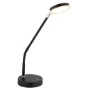 Globo 58504TS LED stolní lampička SILVIO | 6.5W integrovaný LED zdroj | 350lm | 2700/3350/4000K | s vypínačem | černá