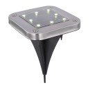 Globo 33414Q-2 LED venkovní solární svítidlo 8x0,1W | 6000K | IP44 - sada 2ks, černá