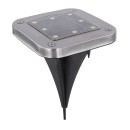 Globo 33414Q-2 LED venkovní solární svítidlo 8x0,1W | 6000K | IP44 - sada 2ks, černá