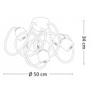 Ideal Lux 174921 přisazené stropní svítidlo Octopus Bianco 6x28W|G9 - bílé