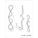 Globo SWIRL 67341SN LED stojací lampa | 36W LED | 2260lm | 4000K