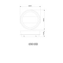 Globo 48048D LED přisazené stropní svítidlo SYRAKUS | 12W integrovaný LED zdroj | 629lm | 3000K | hnědá