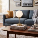 Italux TB-92039-GD LED stolní lampička Cave | 4.8W integrovaný LED zdroj | 495lm | 3000K | s vypínačem | zlatá | opálová