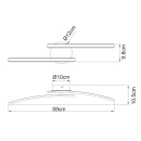 Globo 67129-12 LED koupelnové přisazené stropní svítidlo Tansy I 1x12W | 1000lm | 3000-4000-6000K | IP44 - nastavitelné, paměťová funkce, krokové stmívání, černá