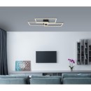Globo 67247-58 LED přisazené stropní svítidlo Tiny1x58W | 4300lm | 2700-6000K- dálkové ovládání, stmívatelné, paměťová funkce, noční režim, černá, opál