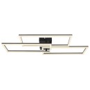 Globo 67247-58 LED přisazené stropní svítidlo Tiny1x58W | 4300lm | 2700-6000K- dálkové ovládání, stmívatelné, paměťová funkce, noční režim, černá, opál
