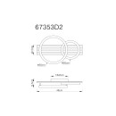 Globo TISHA 67353D2 LED přisazené stropní svítidlo | 18W LED | 850lm | 3000K