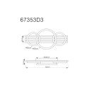 Globo TISHA 67353D3 LED přisazené stropní svítidlo | 24W LED | 1200lm | 3000K