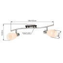 Globo 541010-2 přisazené stropní či nástěnné bodové svítidlo 2x40W | E14 - opál, satinované sklo