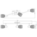 Globo 541010-3 přisazené stropní či nástěnné bodové svítidlo 3x40W | E14 - opál, satinované sklo