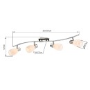 Globo 541010-4 přisazené stropní či nástěnné bodové svítidlo 4x40W | E14 - opál, satinované sklo