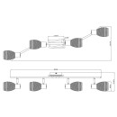 Globo 541010-4 přisazené stropní či nástěnné bodové svítidlo 4x40W | E14 - opál, satinované sklo