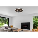 Globo 3668 LED ventilátor s osvětlením TREVINO  | 36W integrovaný LED zdroj | 1800lm | 2700-6000K | dálkové ovládání | stmívač | ventilátor | černá