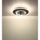 Globo 3668 LED ventilátor s osvětlením TREVINO  | 36W integrovaný LED zdroj | 1800lm | 2700-6000K | dálkové ovládání | stmívač | ventilátor | černá