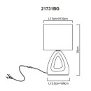 Globo TRIANGLE 21731BG stolní lampička E14