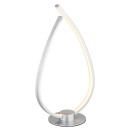 Globo 58492S LED stolní lampička TRINA | 6W integrovaný LED zdroj | 256lm | 3000K | s vypínačem | stříbrná