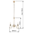 Globo 69003-5 závěsné stropní svítidlo Truncatus 5x40W | E14 - mosaz