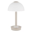 Globo 21953SA LED stolní lampička ULDIN  | 7W integrovaný LED zdroj | 255lm | 3000K | s vypínačem | béžová