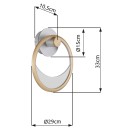 Globo GLB67333-16W LED nástěnné svítidlo UMBRA | 16W integrovaný LED zdroj | 628lm | 3000K