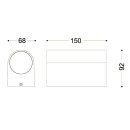 Globo 34163-2 venkovní nástěnné svítidlo Veronika 2x35W | GU10 | IP44 - antracit