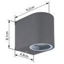 Globo 34163 venkovní nástěnné svítidlo Veronika 1x35W | GU10 | IP44 - antracit