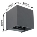 Globo 34168 LED venkovní nástěnné svítidlo Veronika 1x3W | 308lm | 3000K | IP54 - antracit