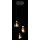 Globo 15086-3BH závěsné stropní svítidlo Viejo 3x60W | E27 - černá, mosaz, zlatá