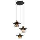 Globo 15086-3BH závěsné stropní svítidlo Viejo 3x60W | E27 - černá, mosaz, zlatá