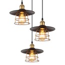 Globo 15086-3BH závěsné stropní svítidlo Viejo 3x60W | E27 - černá, mosaz, zlatá