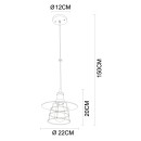 Globo 15086BH závěsné stropní svítidlo Viejo 1x60W | E27 - černá, mosaz, zlatá