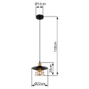 Globo 15086BH závěsné stropní svítidlo Viejo 1x60W | E27 - černá, mosaz, zlatá