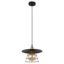Globo 15086BH1 závěsné stropní svítidlo Viejo 1x60W | E27 - černá, mosaz, zlatá