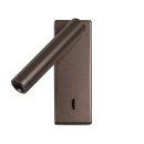 Italux WL-21017-CFF LED bodové nástěnné svítidlo Cali | 2.5W integrovaný LED zdroj | 3000K | s vypínačem | hnědá