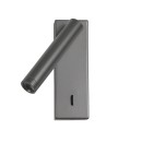 Italux WL-21017-GR LED bodové nástěnné svítidlo Cali | 2.5W integrovaný LED zdroj | 3000K | s vypínačem | šedá