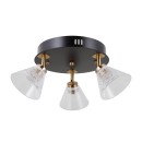 Italux WL-34393-3R-BK-HBR LED bodové stropní svítidlo Orella | 12W LED | 750lm | 3000K