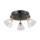 Italux WL-34393-3R-BK-HBR LED bodové stropní svítidlo Orella | 12W LED | 750lm | 3000K
