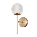 Italux WL-40827-1-HBR-CL nástěnné svítidlo Padri | 5W G9 | zlatá | čirá