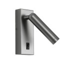 Italux WL-46376-1-GR LED bodové nástěnné svítidlo Nova | 3W LED | 153lm | 3000K