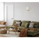 Italux WL-94981-1B-GD LED nástěnné svítidlo Evans | 12W integrovaný LED zdroj | 3000K | zlatá | opálová