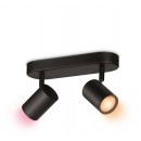 WiZ Colors 8719514551954 LED stropní bodové svítidlo Imageo 2x5 | GU10 | 700lm | 2200-6500K | RGB - stmívatelné, černá