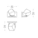 Zuma Line W0488-01A-U8AC nástěnné svítidlo ROCK | 42W G9