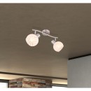 Globo 54025-2 přisazené stropní svítidlo Willy 2x40W | E27 - matný nikl, bílá