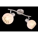 Globo 54025-2 přisazené stropní svítidlo Willy 2x40W | E27 - matný nikl, bílá