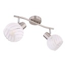 Globo 54025-2 přisazené stropní svítidlo Willy 2x40W | E27 - matný nikl, bílá